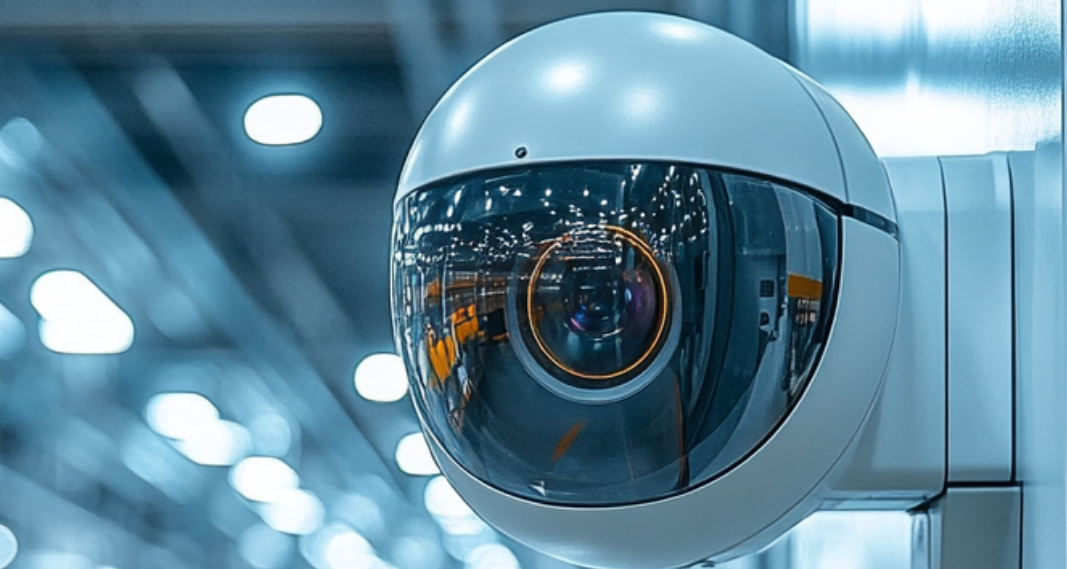 AI CCTV Camera monitoring processes in the modern manufacturing plant