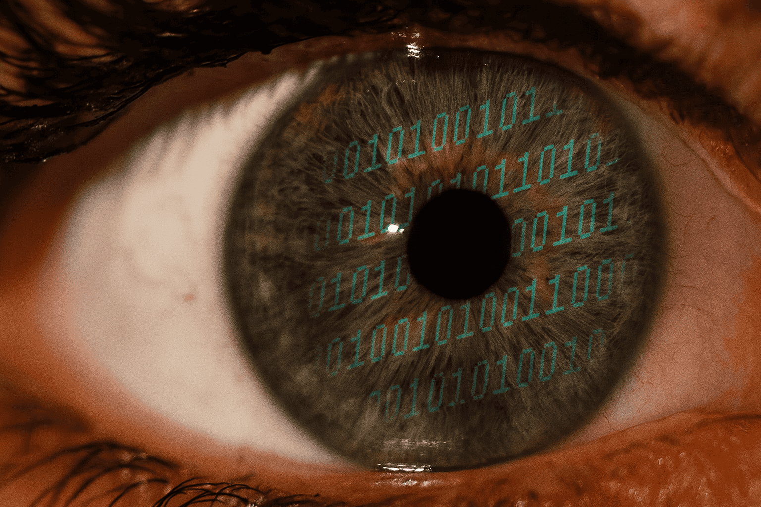 a human eye with computer vision
